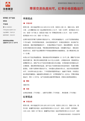 果蔬品日报:苹果交易热度尚可,红枣价格弱稳运行